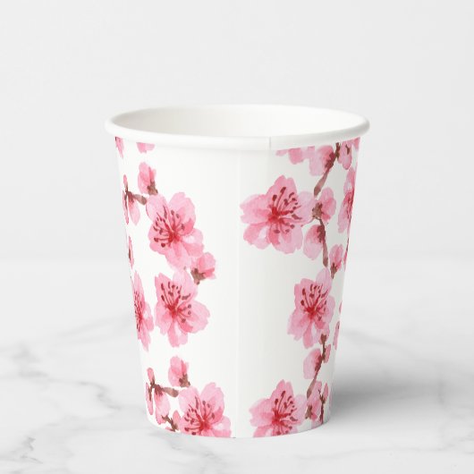 Romantic pink Cherry blosson 紙コップ (右)