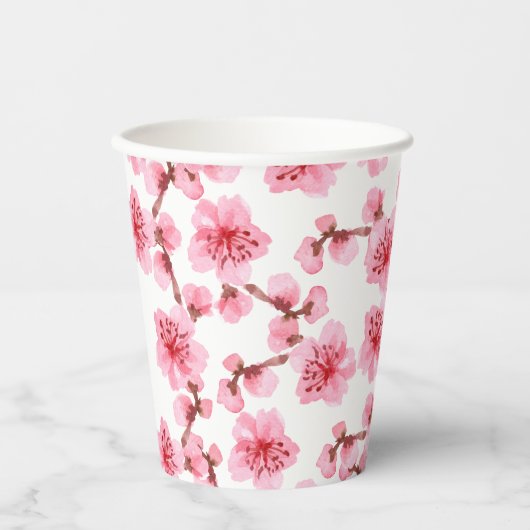 Romantic pink Cherry blosson 紙コップ (正面)