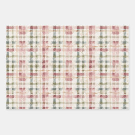 Romantic Pink Cream Floral ラッピングペーパーシート