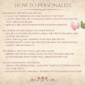 Romantic Pink Cream Vintage Storybook Anniversary カード