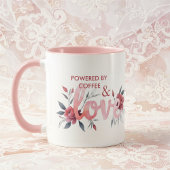 Romantic Pink Floral Botanical Love Coffee マグカップ