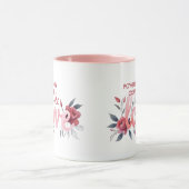 Romantic Pink Floral Botanical Love Coffee マグカップ (中央)