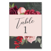 Romantic Pink Floral Bridal Bouquet テーブルナンバー (裏面)