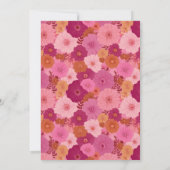 Romantic Pink Floral Eleganza 招待状 (裏面)