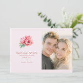 Romantic Pink Floral Photo セーブザデート (スタンド正面)