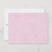 Romantic Pink Floral Wedding RSVP Card 招待状 (裏面)