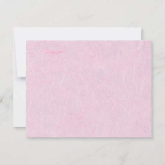 Romantic Pink Floral Wedding RSVP Card 招待状 (裏面)