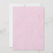 Romantic Pink Floral Wedding Thank You Card サンキューカード (裏面)