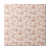 Romantic Pink French Toile Countryside Pattern (2) タイル (正面)
