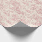 Romantic Pink French Toile Countryside Pattern (4) ラッピングペーパー (角)