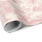 Romantic Pink French Toile Countryside Pattern (4) ラッピングペーパー (ロールコーナー)