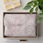Romantic Pink French Toile Countryside Pattern (4) 薄葉紙 (ギフト)