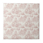 Romantic Pink French Toile Countryside Pattern (5) タイル (正面)