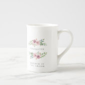 Romantic Pink Garland for Mother of Bride or Groom ボーンチャイナマグカップ (右)