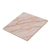 Romantic Pink & Gold Marble Effect Ceramic Tile タイル (側面)