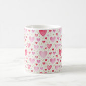 Romantic Pink & Gold Watercolor Pattern コーヒーマグカップ (中央)