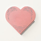 Romantic Pink Hearts Love Custom Photo ノートブック (裏面)