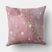 Romantic Pink Marble Throw Pillow クッション (裏面)