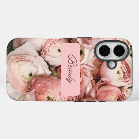 Romantic Pink  Peony iPhone 16 / iPad case Case-Mate iPhoneケース (裏面 (横))
