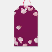 Romantic Pink Petals Save the Date Wedding ギフトタグ (裏面)