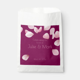 Romantic Pink Petals Wedding  フェイバーバッグ