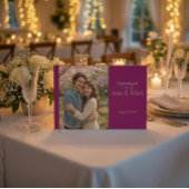 Romantic Pink Petals Wedding Guest Book ゲストブック