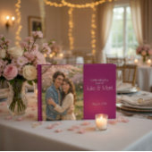 Romantic Pink Petals Wedding Guest Book ゲストブック