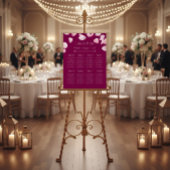 Romantic Pink Petals Wedding Seating Chart アクリルサイン