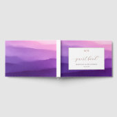 Romantic Pink Purple Gradient Guestbook Cover ゲストブック (全面)