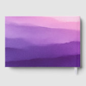 Romantic Pink Purple Gradient Guestbook Cover ゲストブック (裏面)
