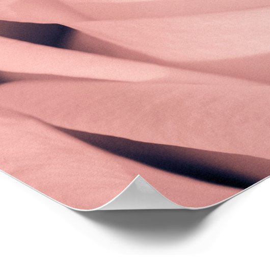 Romantic Pink Rose Flower Archival Art ポスター (角)