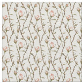 Romantic Pink Rose Flowers ファブリック (クローズアップ)