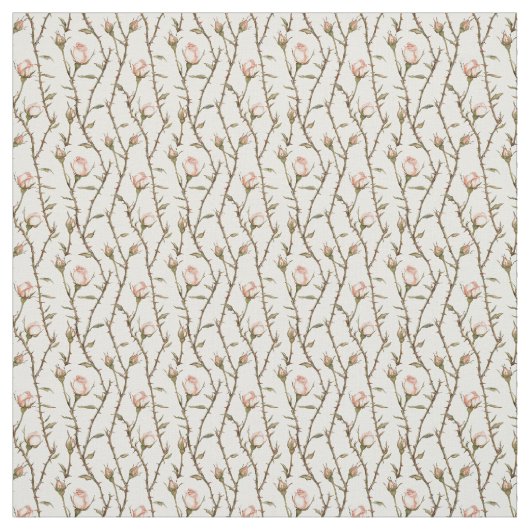 Romantic Pink Rose Flowers ファブリック (見本)