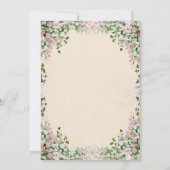 Romantic Pink Rose Garland Ramadan Iftar Invitatio 招待状 (裏面)