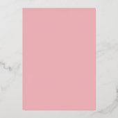 Romantic Pink Rose Wedding Invitation 箔招待状 (裏面)