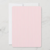 Romantic Pink Striped Wedding Invitation 招待状 (裏面)