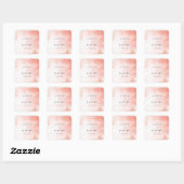 Romantic Pink Watercolor スクエアシール (シート)