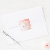 Romantic Pink Watercolor スクエアシール (封筒)