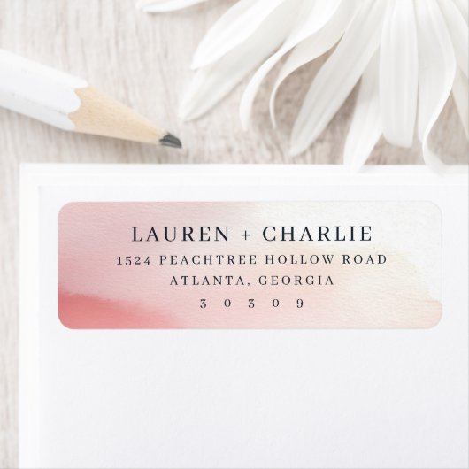 Romantic Pink Watercolor ラベル (インサイチュ)