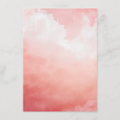 Romantic Pink Watercolor Clouds エンクロージャーカード (裏面)