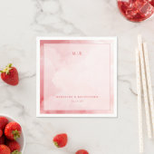 Romantic Pink Watercolor Clouds スタンダードカクテルナプキン (インサイチュ)