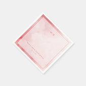 Romantic Pink Watercolor Clouds スタンダードカクテルナプキン (角)