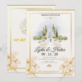 -Romantic-Pink-Watercolor-Floral-Couple-Wedding- シーズンカード (正面/裏面)