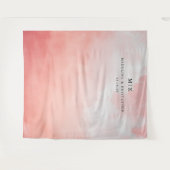 Romantic Pink Watercolor Gradient タペストリー (正面(横))