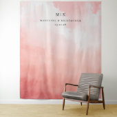 Romantic Pink Watercolor Gradient タペストリー (インサイチュ)