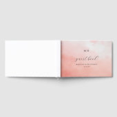 Romantic Pink Watercolor Guestbook ゲストブック (全面)