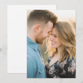 Romantic Pink Watercolor Photo 招待状 (正面/裏面)