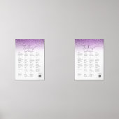 Romantic Pink Wedding Seating Chart (正面)