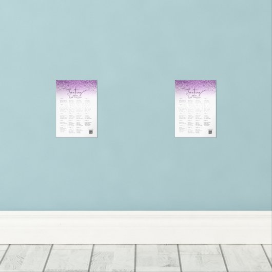 Romantic Pink Wedding Seating Chart (ウッドフロア)