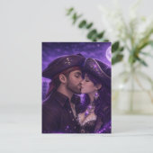 Romantic Pirate Couple Postcard ポストカード (スタンド正面)